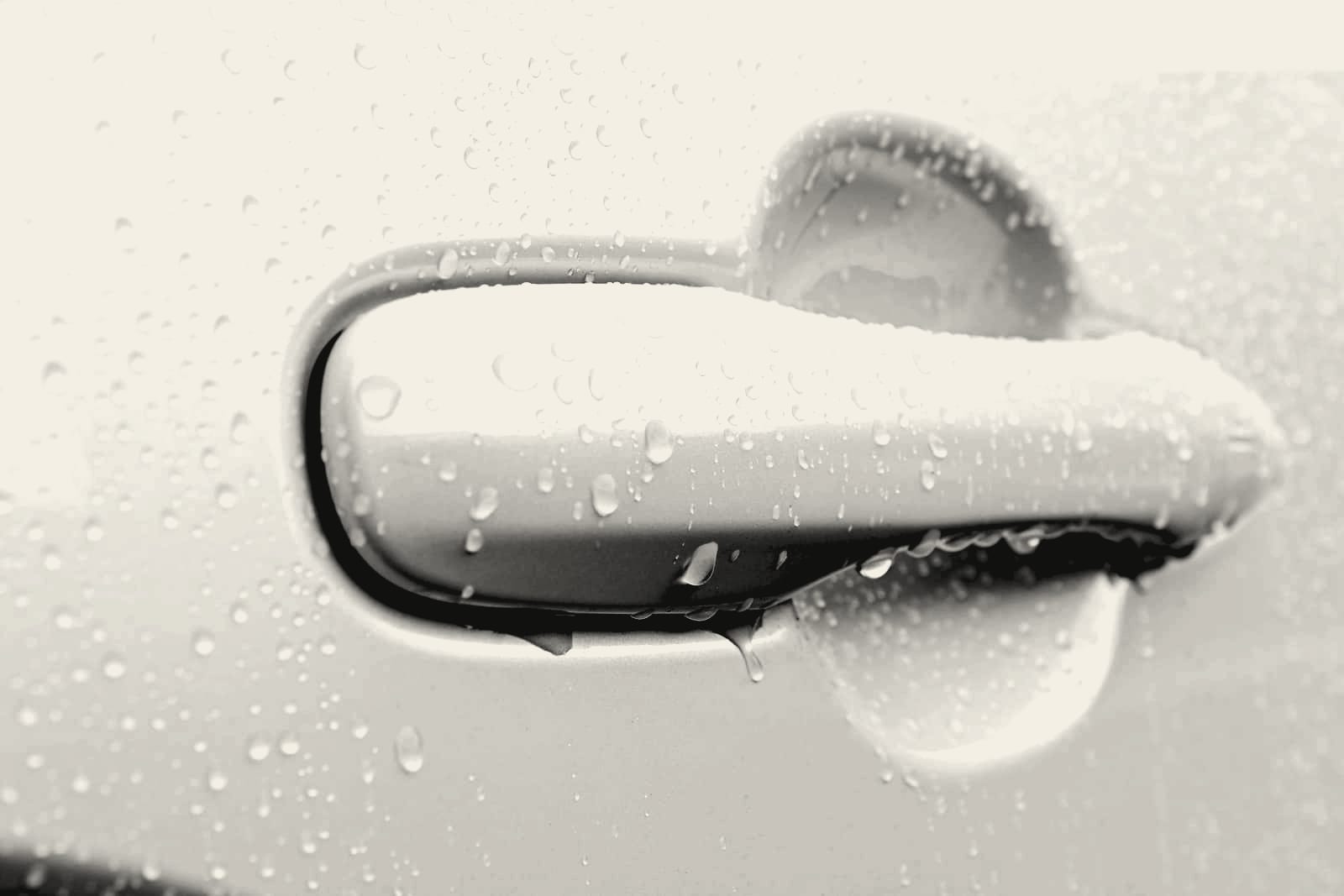 Water beading tightly on ceramic coated paint