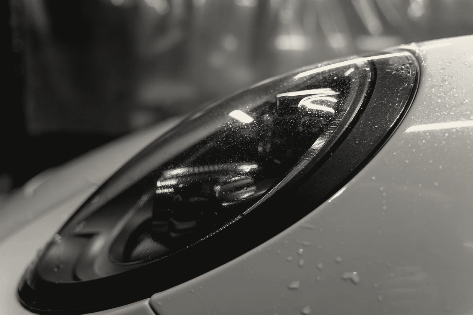 Clear headlight lens after restoration